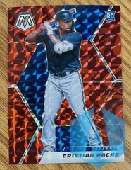 2021 Panini Mosaic Reactive Red Cristian Pache #230 RC Atlanta Braves